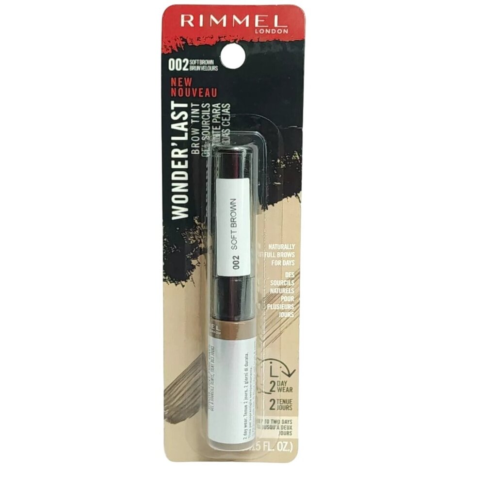 Rimmel London Wonder Last Brow Tint 002 Soft Brown 0.15 Oz NEW